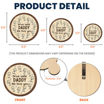 Drive Safe We Love You - Personalized Wooden Car Visor Clip