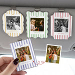 Drive Safe, Bestie - Retro Frame - Upload Friendship Photo - Personalized Car Visor Clip 1