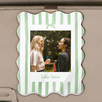 Drive Safe, Bestie - Retro Frame - Upload Friendship Photo - Personalized Car Visor Clip 4