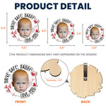 Drive Safe, Daddy Fun Kid Faces - Personalized Wooden Photo Car Visor Clip