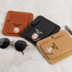 Drive Safe, Daddy - Personalized Photo Leather Car Visor Organizer