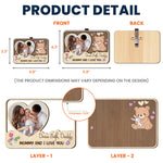 Drive Safe, Daddy. Mommy And I Love You - Personalized Wooden Photo Car Visor Clip
