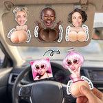 Drive Safe, Handsome - 3D Squishy Custom Funny Face, Naughty Gifts For Him - Personalized Car Visor Clip