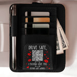 Drive Safe, I Fcking Love You QR Scan - Personalized Leather Car Visor Organizer
