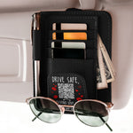 Drive Safe, I Fcking Love You QR Scan - Personalized Leather Car Visor Organizer