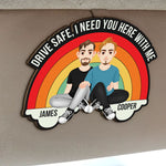 Drive Safe, I Need You Here With Me - Personalized Wooden Car Visor Clip