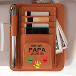 Drive Safe, Papa We Love You! - Personalized Leather Car Visor Organizer