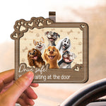 Drive Safe! We’re Waiting At The Door - Personalized Wooden Car Visor Clip