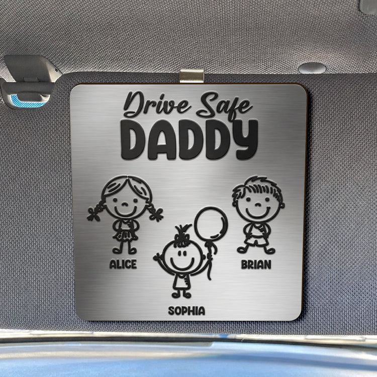Drive-Safe-Daddy-Doodle-Personalized-Car-Visor-Clip-4