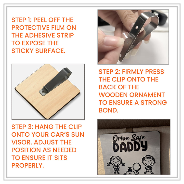 Drive-Safe-Daddy-Doodle-Personalized-Car-Visor-Clip-6