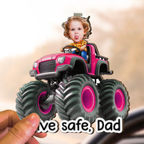 Drive-Safe,-Daddy,-Papa,-Mommy,-Grandma-Custom-Kids'-Face-Monster-Truck-Personalized-Car-Visor-Clip-4