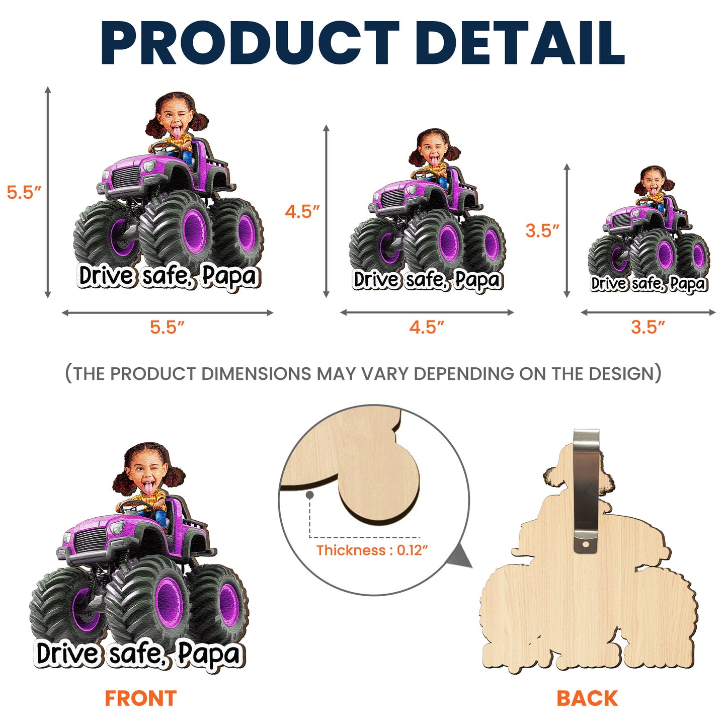 Drive-Safe,-Daddy,-Papa,-Mommy,-Grandma-Custom-Kids'-Face-Monster-Truck-Personalized-Car-Visor-Clip-5