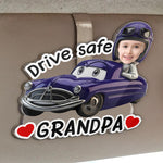 Drive-Safe,-Daddy,-Papa,-Mommy,-Grandma-Custom-Kids'-Face-Racing-Cars-Personalized-Car-Visor-Clip-3