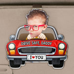 Drive-Safe,-Daddy,-Papa,-Mommy,-Uncle-Upload-Cute-Kid's-Photo-Personalized-Acrylic-Photo-Visor-Clip-2