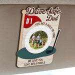 Drive-Safe,-Daddy-Papa,-You-Are-A-Hole-In-One!-Father's-Day-Gift-For-Golf-Dad-Personalized-Car-Visor-Clip-2