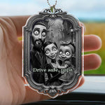 Drive-Safe-Gothic-Style-Personalized-Rear-View-Mirror-Accessory