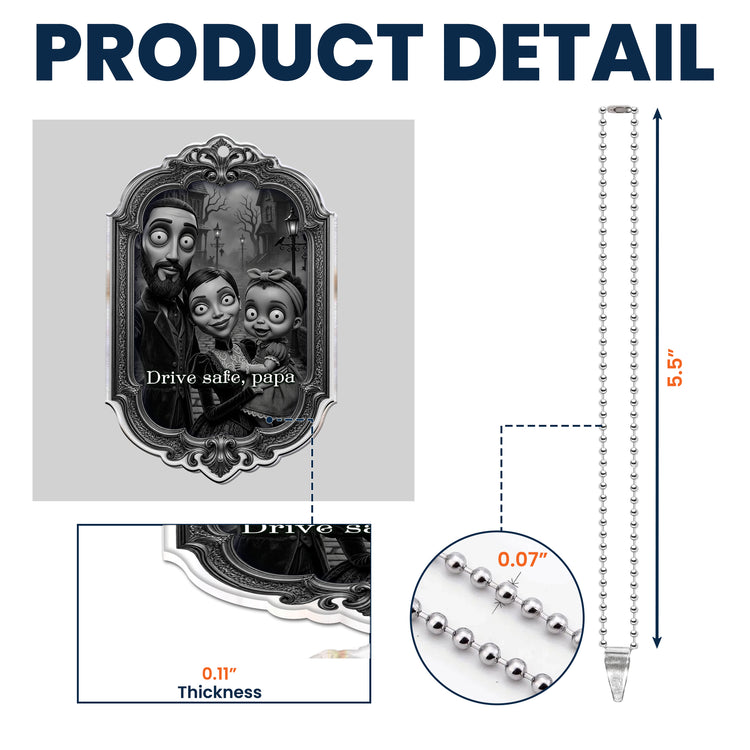 Drive-Safe-Gothic-Style-Personalized-Rear-View-Mirror-Accessory