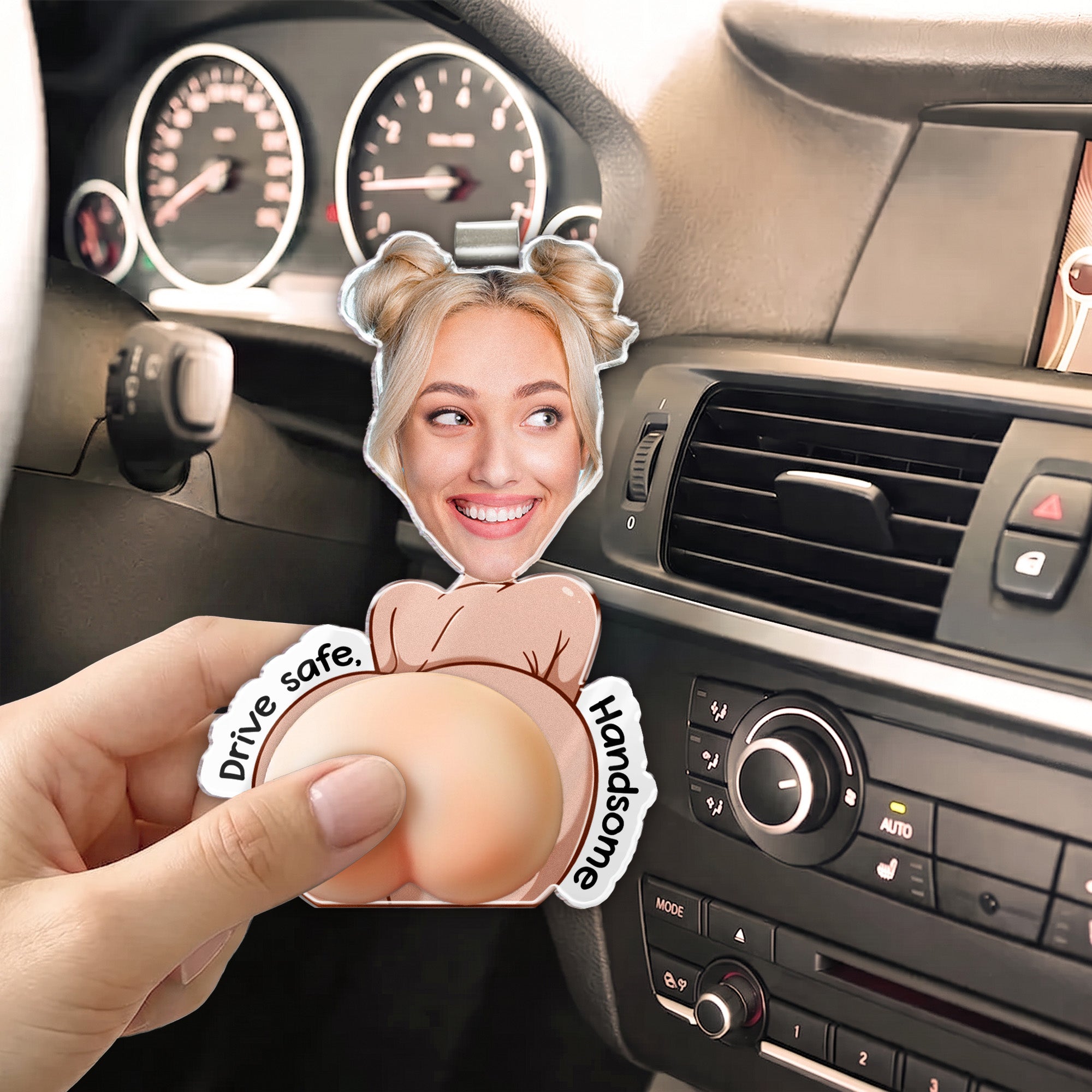 Drive-Safe,-Handsome-3D-Squishy-Custom-Funny-Face,-Naughty-Gifts-For-Him-Personalized-Car-Visor-Clip-3