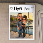 Drive-Safe,-Handsome--Caricature-Your-Photo-Into-Art-For-Him,-Her-Personalized-Car-Visor-Clip-2