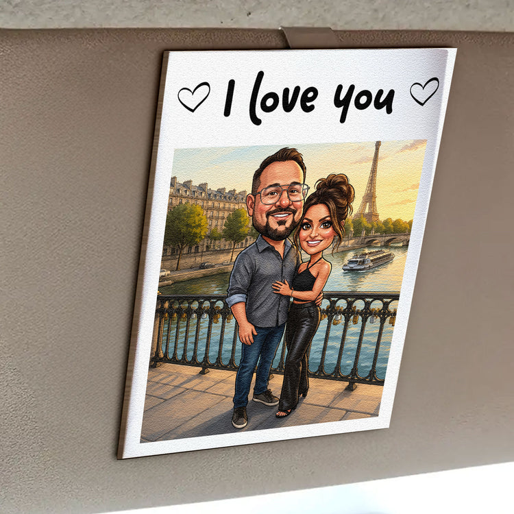 Drive-Safe,-Handsome--Caricature-Your-Photo-Into-Art-For-Him,-Her-Personalized-Car-Visor-Clip-3