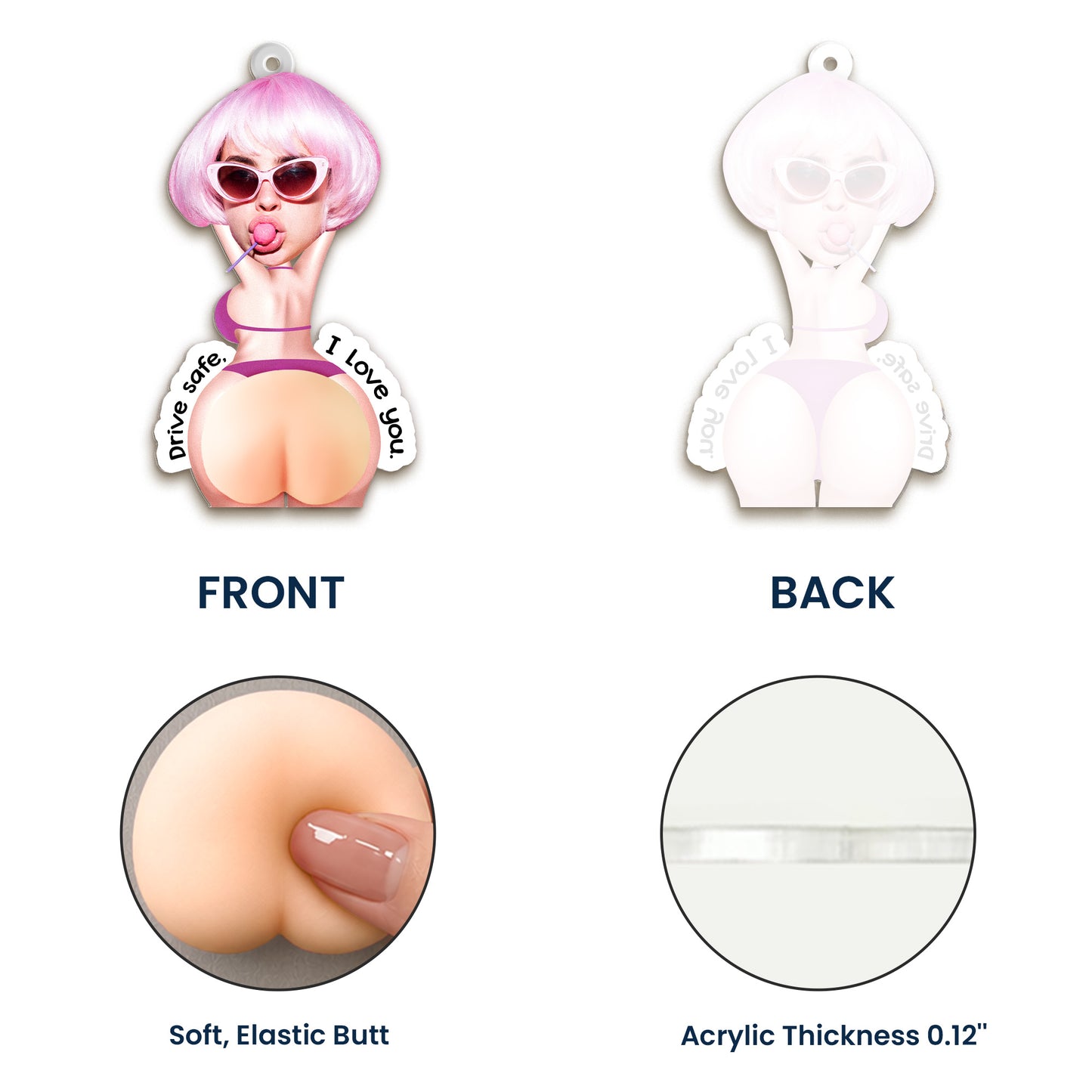 Drive-Safe,-Handsome-I-Love-You-3D-Squishy-Cute-&-Fun-Gifts-Personalized-Rear-View-Mirror-Accessory-4