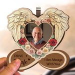 Drive Safe I Am Always With You - Personalized Wooden Photo Car Visor Clip