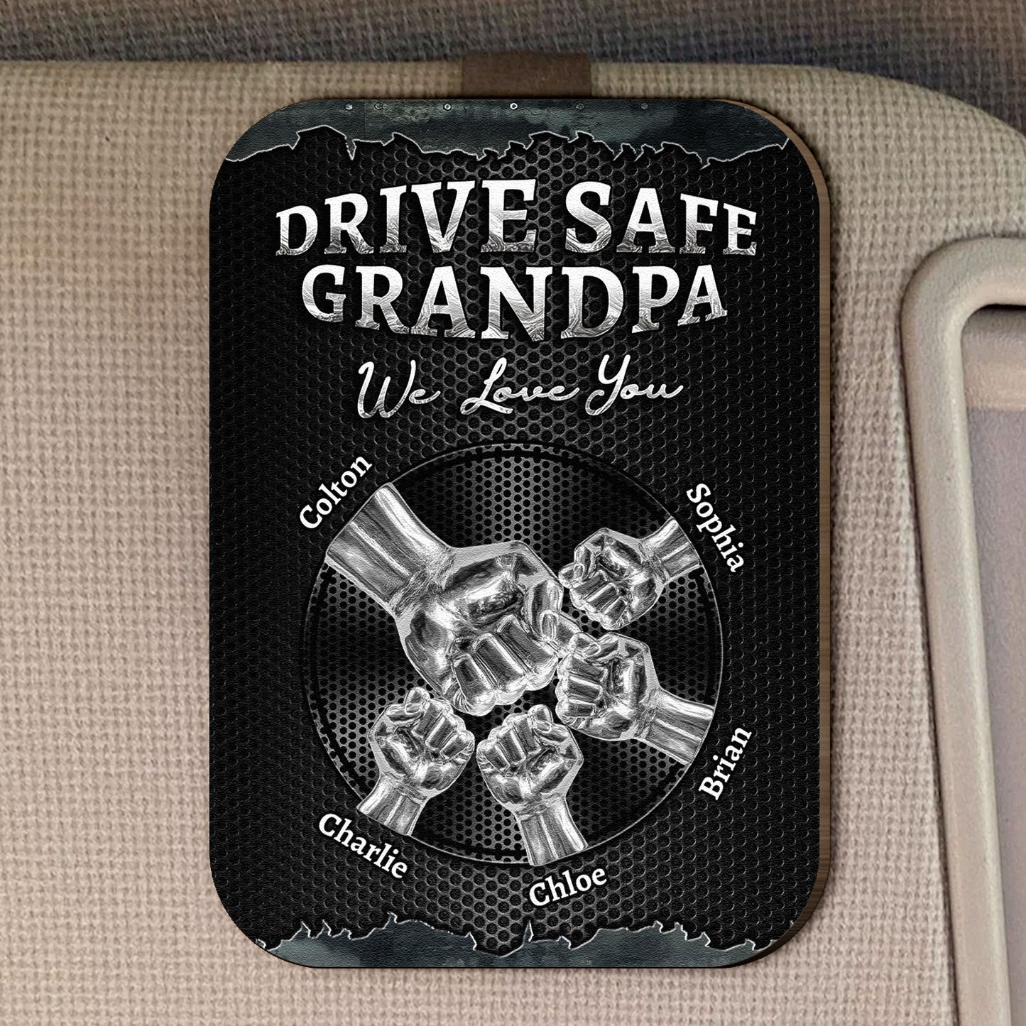 Drive-Safe-We-Love-You-For-Dad-Grandpa-Family-Personalized-Car-Visor-Clip-1