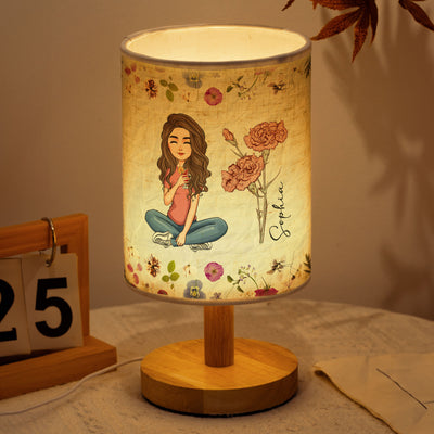 Dry Flower Pattern - Personalized Fabric Lamp