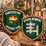 Dumpster Fire Response Team - Custom Name Coworkers Crosswords - Personalized Ornament