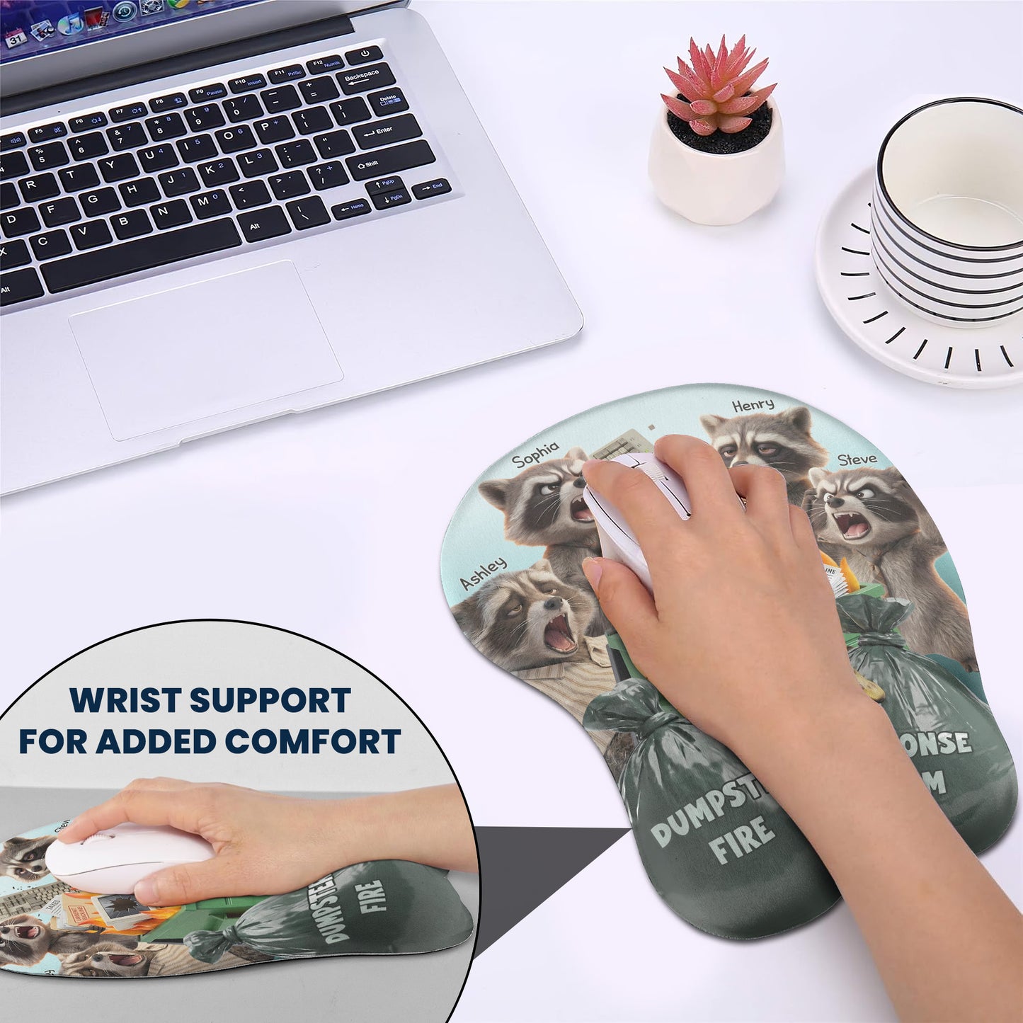 Dumpster On Fire Response Team - Funny Gift For Coworkers - Personalized 3D Mouse Pad