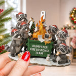 Dumpster-Fire-Response-Team,-Bulk-Funny-Gifts-For-Coworker-Team-3D-Relief-Ornament-Personalized-Ornament-4
