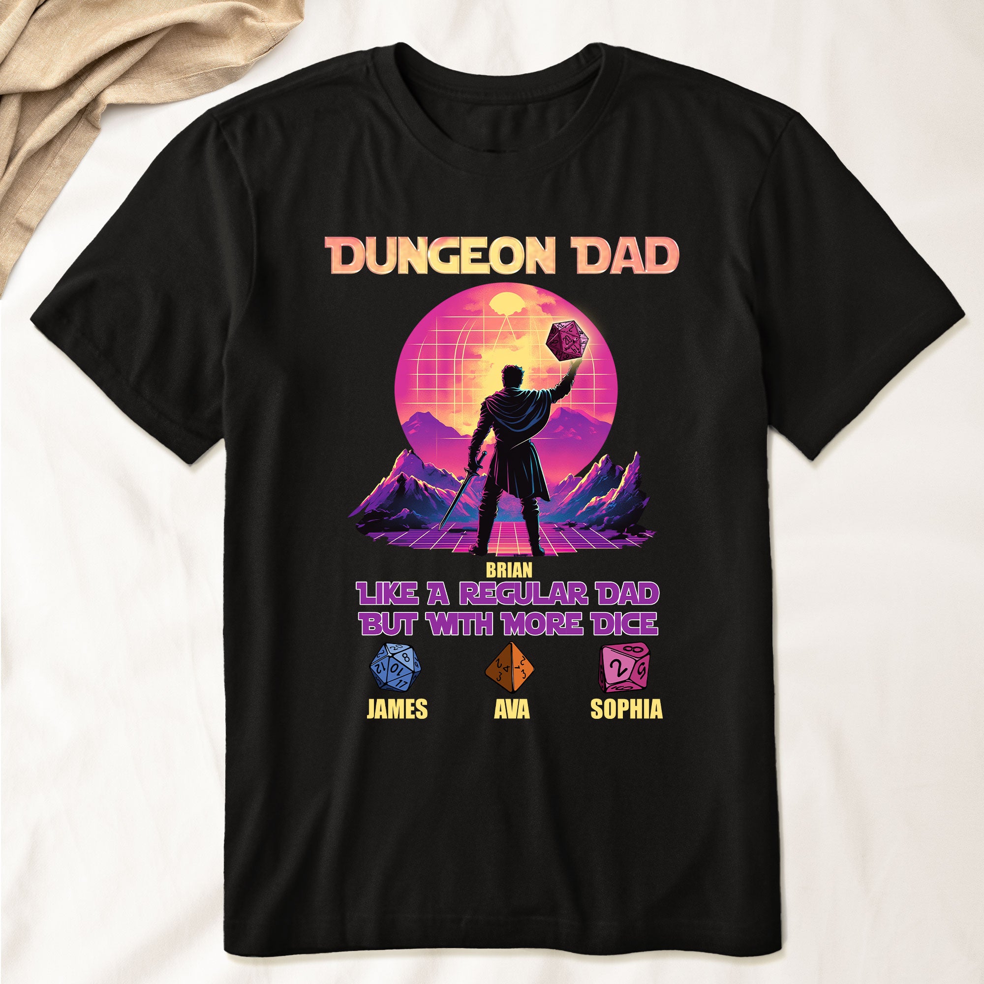 Dungeon Dad Like A Regular Dad But With More Dice - Personalized Shirt