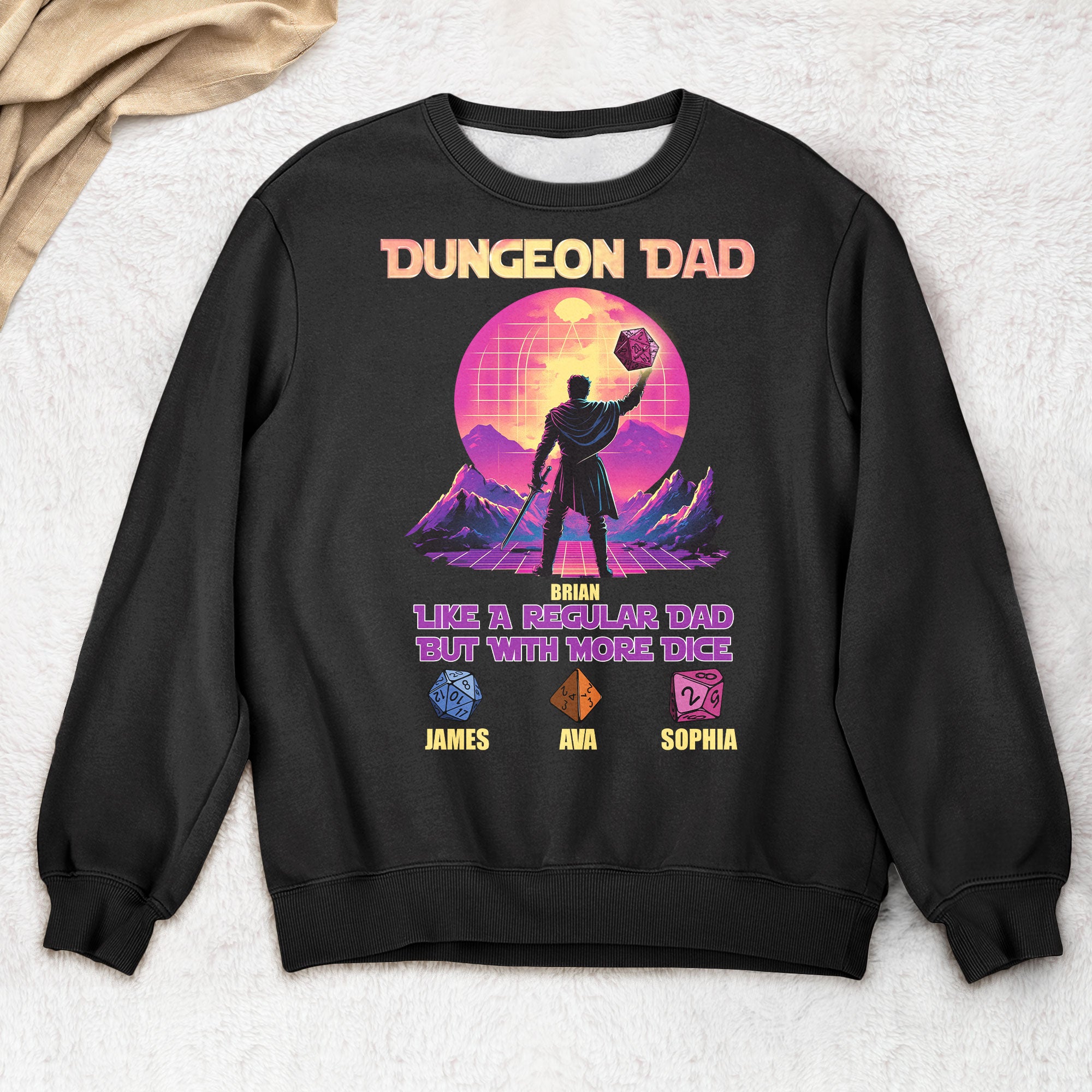 Dungeon Dad Like A Regular Dad But With More Dice - Personalized Shirt