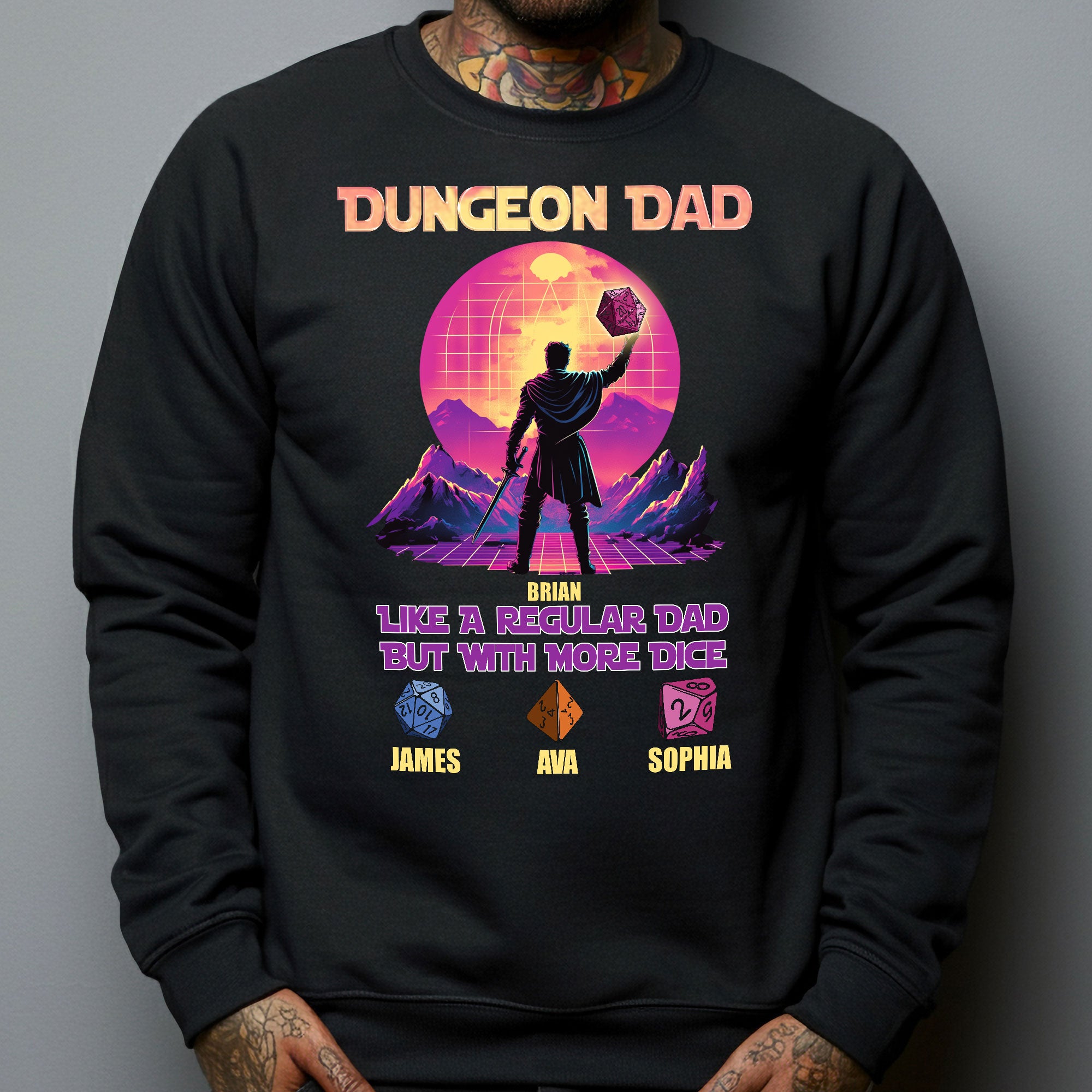 Dungeon Dad Like A Regular Dad But With More Dice - Personalized Shirt