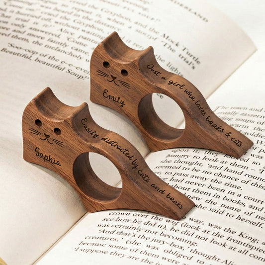 Easily Distracted By Cats And Books - Personalized Book Page Holder