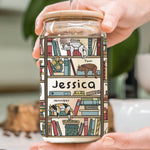 Easily Distracted By Cats And Books - Personalized Clear Glass Cup