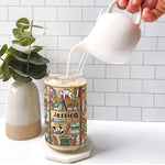 Easily Distracted By Cats And Books - Personalized Clear Glass Cup