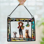 Easily Distracted By Dogs & Plants - Personalized Window Hanging Suncatcher Ornament
