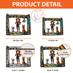 Easily Distracted By Dogs & Plants - Personalized Window Hanging Suncatcher Ornament