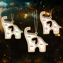 Elephant Friendship - Journey Without An End - Personalized Wooden Ornament
