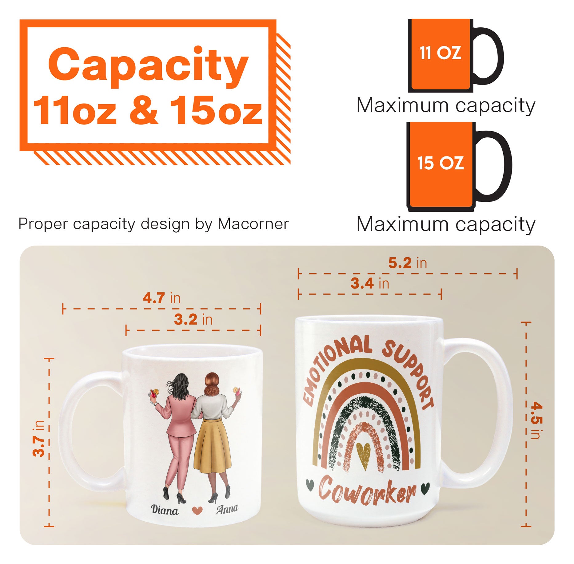 Emotional Support Coworker - Personalized Mug – Macorner