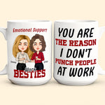 Emotional Support Work Besties - Personalized Mug