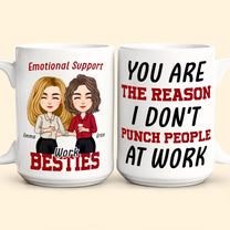 Emotional Support Work Besties - Personalized Mug