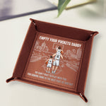Empty Your Pockets And Play Basketball From Kids - Personalized Leather Valet Tray