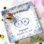 Engagement Gift For Wife, Wedding Gift For Newlyweds Couples - Personalized Jewelry Dish