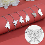 Engraved Names - Personalized Heart Puzzle Bracelet