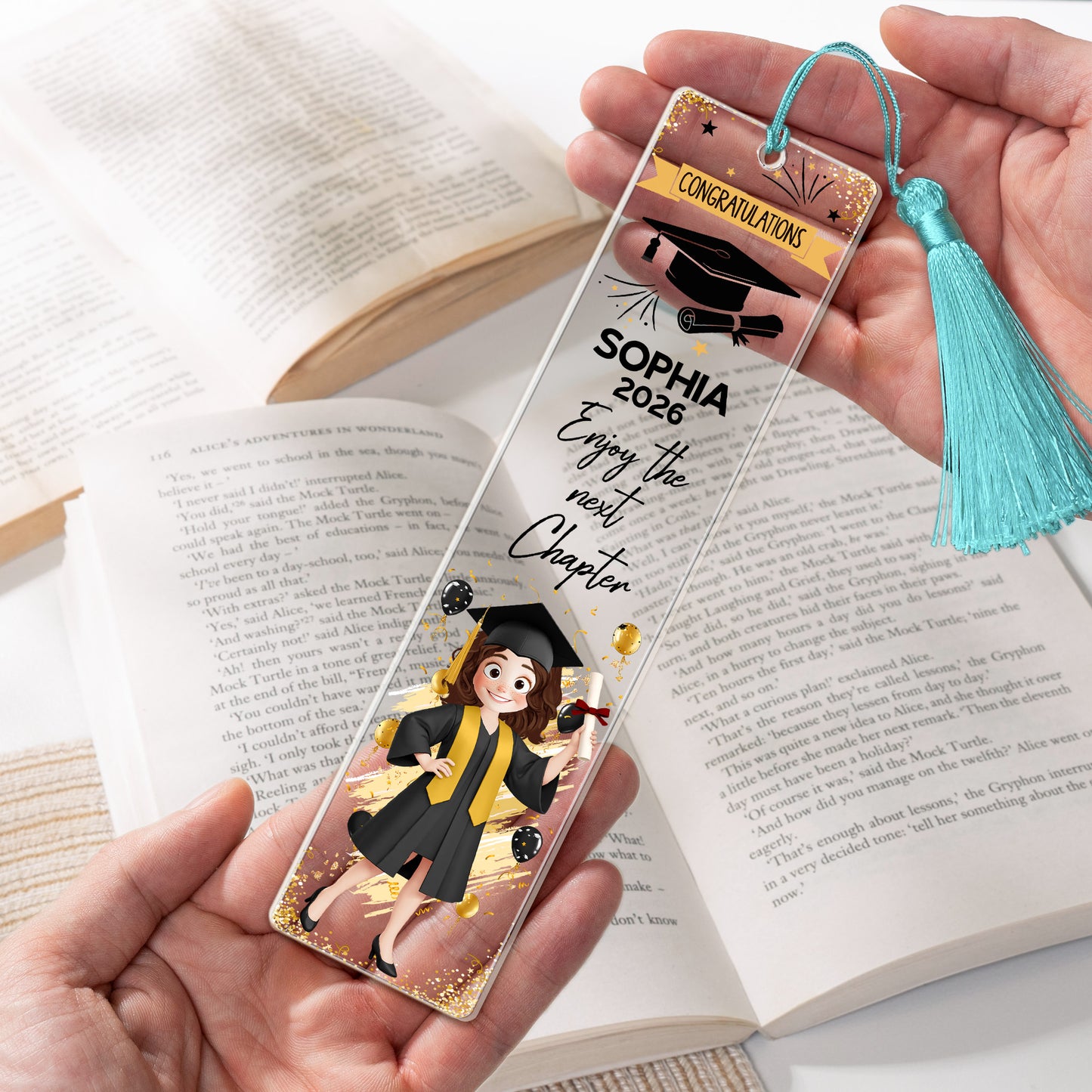Enjoy The Next Chapter - Custom Acrylic Bookmark