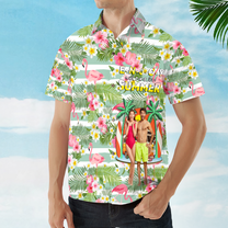 Enjoy The Summer Time - Personalized Photo Hawaiian Shirt