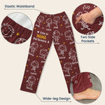 Esta Mamá Pertenece A Con Dibujos Estilo Doodle – Personalizados Pantalones Deportivos, Pantalones De Salón Con Bolsillos