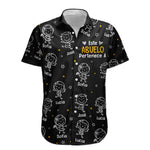 Este abuelo pertenece a Con Dibujos Estilo Doodle  – Camisa Hawaiana Personalizada